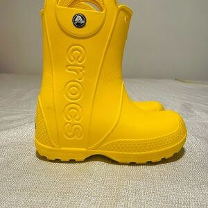 CROCS Kids Bright Yellow Rain Boots